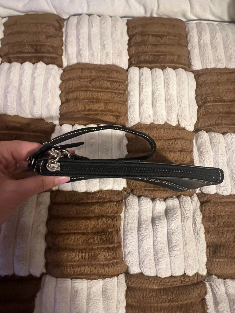 Coach Vintage Soho Black Leather Wristlet EUC!